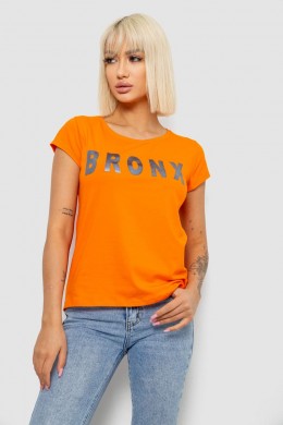 Футболка женская с принтом, цвет оранжевый, 244R2038