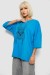 Футболка женская с принтом, цвет голубой, 244R3008