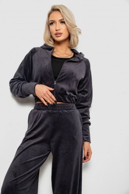 Спортивний костюм жіночий велюровий, колір чорнильний, 257R4125