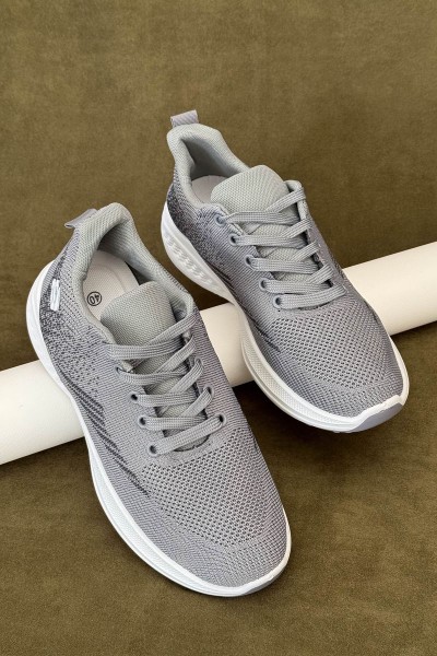 Кроссовки мужские текстильные, цвет серый, 244RJ1077