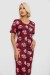 Халат жіночий на блискавці з принтом, колір бордовий, 257R1030-1 Халат жіночий на блискавці з принтом, колір бордовий, 257R1030-1