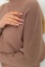 Кофта женская однотонная, цвет мокко, 244R2034 Кофта женская однотонная, цвет мокко, 244R2034