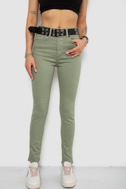 Джинсы женские Skinny Американки, цвет оливковый, 182R00252