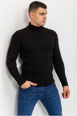 Свитер-гольф мужской, цвет черный, 161R892