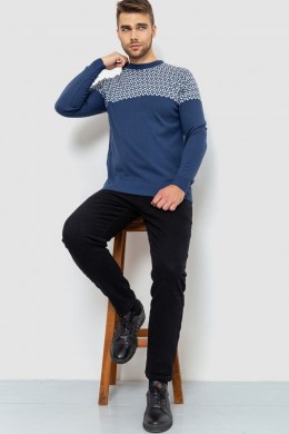 Свитер мужской, цвет джинс, 161R898