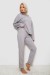Костюм женский домашний с принтом, цвет серо-розовый, 257R1115