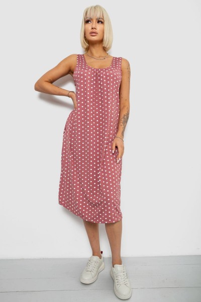 Сарафан женский в горох, цвет пудровый, 257R733