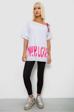 Футболка женская с принтом, цвет белый, 244R2158