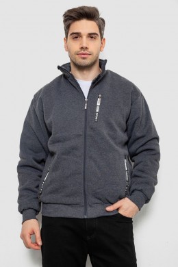 Спортивная кофта мужская на флисе, цвет темно-серый, 244R2718