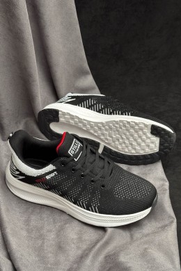 Кроссовки мужские демисезонные, цвет черно-белый, 248RH195