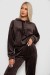 Спортивный костюм женский велюровый, цвет шоколадный, 241R1530-5