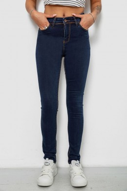 Джинси жіночі однотонні Skinny, колір синій, 244R502-5