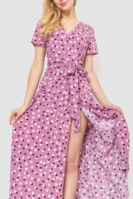Сарафан в горох, цвет пудровый, 241R159
