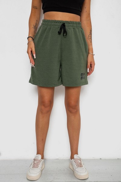 Шорти жіночі з принтом, колір хакі, 238R120