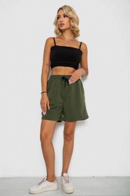 Шорти жіночі з принтом, колір хакі, 238R130