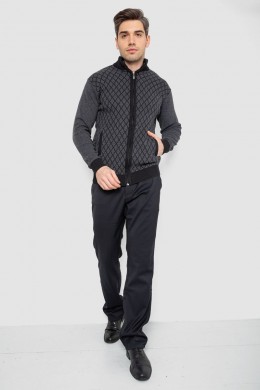 Кофта ч., цвет черно-серый, 161R1013