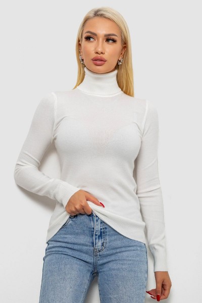 Гольф женский однотонный, цвет белый, 204R921