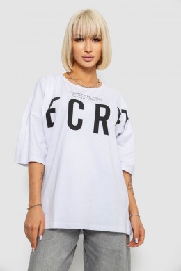Футболка женская с принтом, цвет белый, 244R3008-1