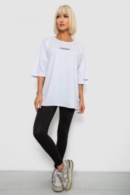 Футболка женская с принтом, цвет белый, 244R2019