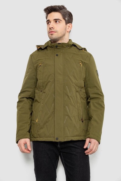 Куртка мужская демисезонная с капюшоном, цвет хаки, 244RL9159AL