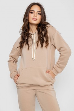Спорт костюм жіночий на флісі, колір бежевий, 241R1530