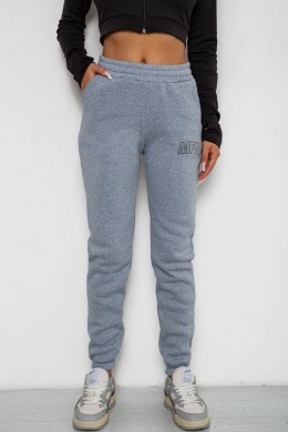 Спортивні штани жіночі на флісі, колір сірий, 238R01908-5