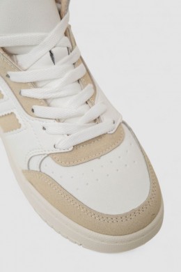 Кросівки жіночі зимові на хутрі, колір біло-бежевий, 248RAD500