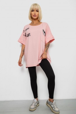 Футболка женская с принтом, цвет розовый, 244R2511