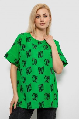 Футболка жіноча з принтом, колір зелений, 244R4015