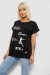 Футболка женская с принтом, цвет черный, 244R3004