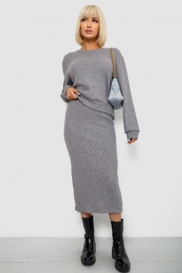 Костюм женский повседневный, цвет серый, 257R130