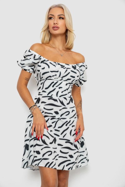 Платье софт с принтом, цвет белый, 230R0105-1