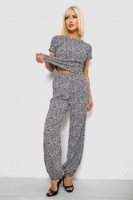 Костюм женский повседневный с принтом, цвет молочный, 257R815-3