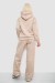 Спортивный костюм женский на флисе, цвет бежевый, 257R87 Спортивный костюм женский на флисе, цвет бежевый, 257R87