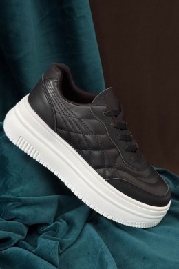 Кроссовки женские демисезонные, цвет черно-белый, 248RBL21