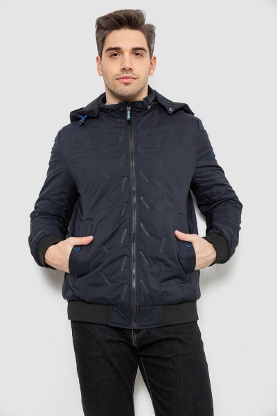 Куртка мужская демисезонная с капюшоном, цвет синий, 244RL-9882AL