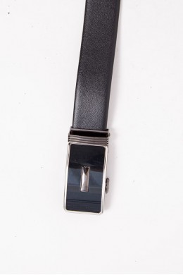 Черный мужской ремень, из эко-кожи, с автоматической пряжкой, 196RL3581A4-1