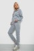 Спортивный костюм женский на флисе, цвет светло-серый, 257R86