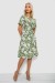 Платье софт на запах с принтом, цвет оливковый, 230R0107 Платье софт на запах с принтом, цвет оливковый, 230R0107
