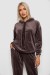 Спортивный костюм женский велюровый, цвет мокко, 241R1530-5