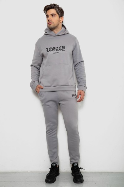 Спортивный костюм мужской на флисе, цвет серый, 238R57046