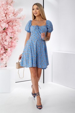 Платье женское с принтом софт, цвет голубой, 257R811