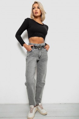 Джинсы женские Baggy Papei, цвет серый, 244R00158