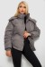 Куртка женская зимняя короткая, цвет серый, 244R983 Куртка женская зимняя короткая, цвет серый, 244R983