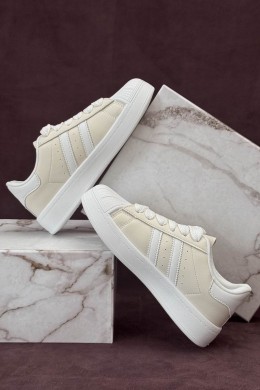 Кроссовки женские демисезонные, цвет бежево-белый, 248RBK10