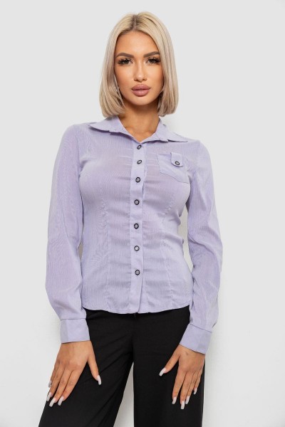 Рубашка классическая в полоску, цвет сиреневый, 230R644