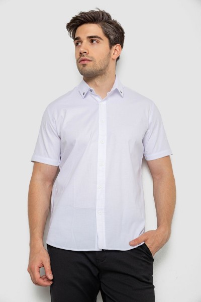 Рубашка мужская однотонная  -уценка, цвет белый, 214R830-U-2