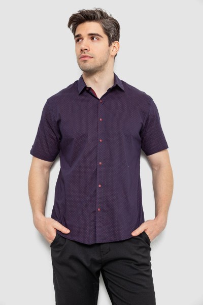 Сорочка чоловіча з принтом, колір синій, 186R7350