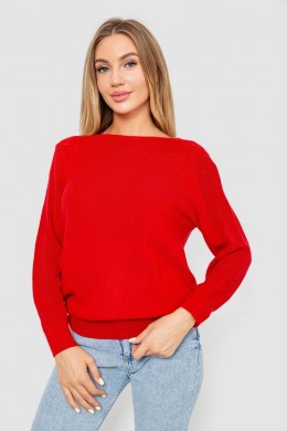 Кофта женская с манжетами, цвет красный, 244R999