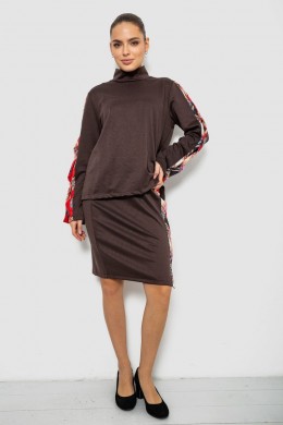 Костюм женский, цвет коричнево-красный, 257R322-3